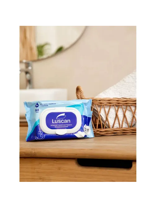 Бумага туалетная влажная Luscan 60шт/уп