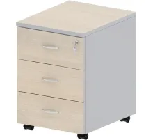 Тумба Easy St . выкатная 911274 (440) 3 ящ. св.дуб/сер