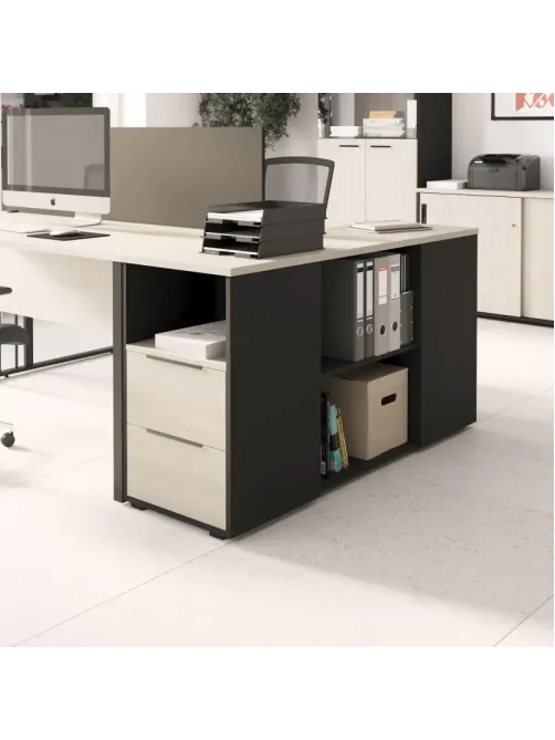 Тумба приставная к рабочей станции К-Loft 241T002 дуб скандин./графит