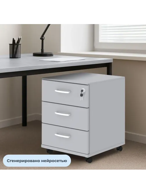 Тумба Easy One . мобильная 911274 (030) серый