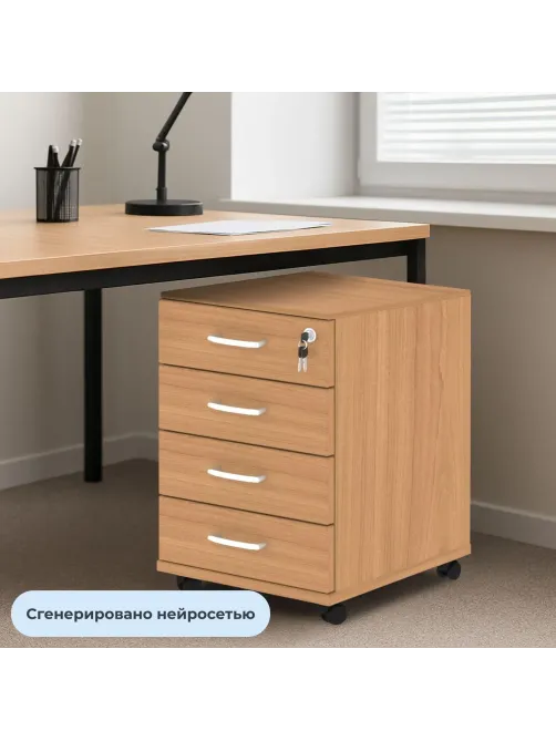 Тумба мобильная Мебель Easy One (913923) груша ароза