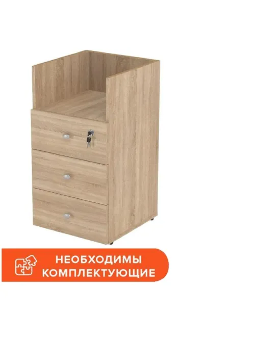 Тумба приставная Easy One LT 22/16 400 дуб сонома 3 ящ