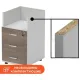 Тумба приставная Мебель Easy St 913922 т.дуб/сер. (570) 3 ящ