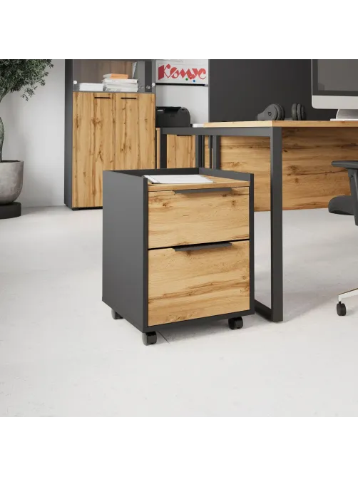Тумба мобильная К-Loft 241T003 дуб натур./графит