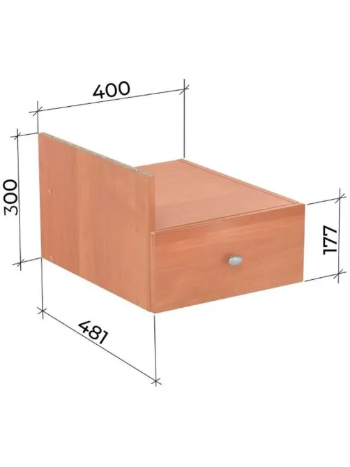 Тумба подвесная Easy LT Оптима 400x481x300 1 ящ. Ольха