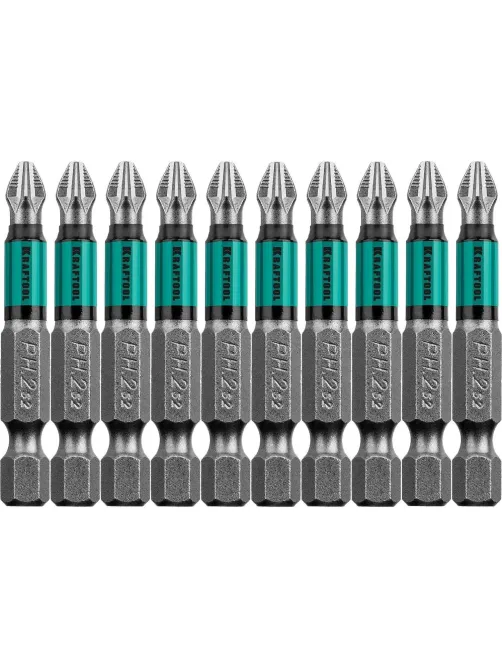 Бита KRAFTOOL Optimum Line PH2, 50 мм, тип E, 10 шт/уп (26122-2-50-10)