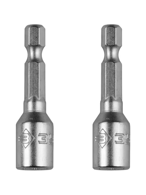 Бита с торцевой головкой ЗУБР магнит. 1/4'',Cr-V, 6х45мм, 2шт.(26392-06-02)