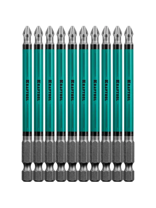 Бита KRAFTOOL Optimum Line PH2, 100 мм, тип E, 10 шт/уп (26122-2-100-10)