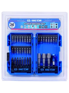 Набор бит 1/4, PH, PZ, Hex, Torx, Slotted,36 предметов KING TONY 1036MR
