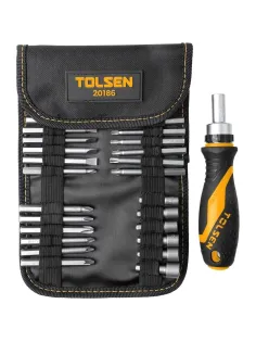 Набор бит 1/4, PH, PZ, Hex, Torx, Slotted, 26 предметов TOLSEN TT20186