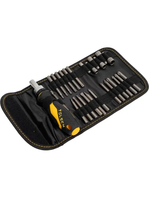Набор бит 1/4, PH, PZ, Hex, Torx, Slotted, 26 предметов TOLSEN TT20186