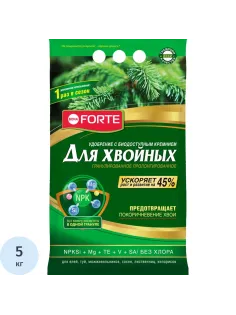 Удобрение Bona Forte гранулированное Хвойн. с кремнием,пакет5 кг,BF23010421