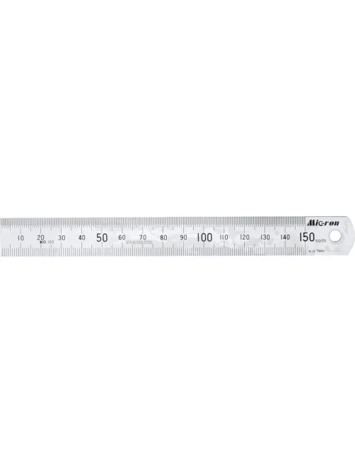 Линейка  измерительная 150х19 мм металлическая Micron 42158