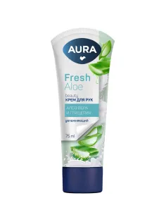 Крем для рук AURA BEAUTY увлаж. с глицерином и экстрактом алоэ 75мл КК/24