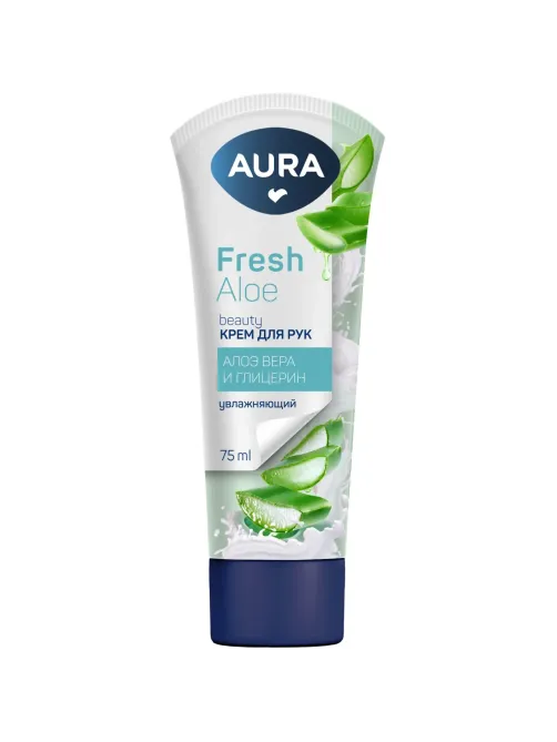 Крем для рук AURA BEAUTY увлаж. с глицерином и экстрактом алоэ 75мл КК/24