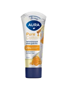 Крем для рук AURA BEAUTY с D-пантенолом и экстрактом меда  75мл. КК /24