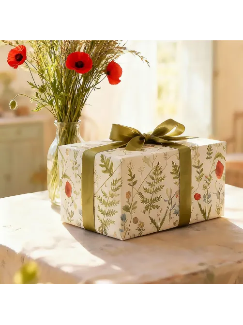 Бумага упаковочная FLORA.ЛУГОВЫЕ ТРАВЫ, 50 х 70 см (4 листа) 2-794/01