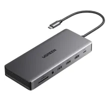 Адаптер UGREEN CM681 (15978) Revodok Pro 13-in-1 4K/60Hz/2xHDMI/DP/PD