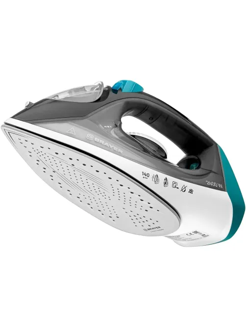 Утюг BRAYER BR4008,2400 Вт,керам,пар140 г/мин,антикапля,330 мл,верт.отпар