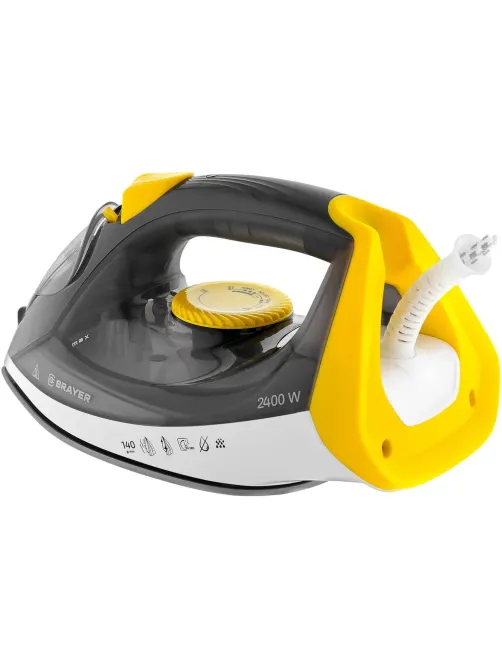 Утюг Brayer BR4003GY 2400Вт,керам,пар 140 г/мин,антикапля,разбрызг,330 мл