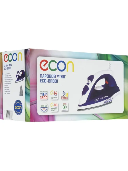 Утюг Econ econ ECO-BI1801, 1800Вт,паровой электрический