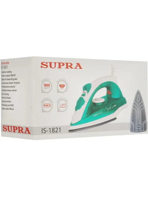 Утюг SUPRA IS-1821,керам,1800вт