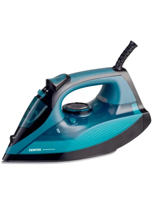 Утюг Centek CT-2317 BLUE (синий) 2800 Вт, керам. подошва, пар. удар