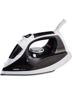 Утюг Centek CT-2317 (черный) 2800 Вт, керам. подошва, паровой удар