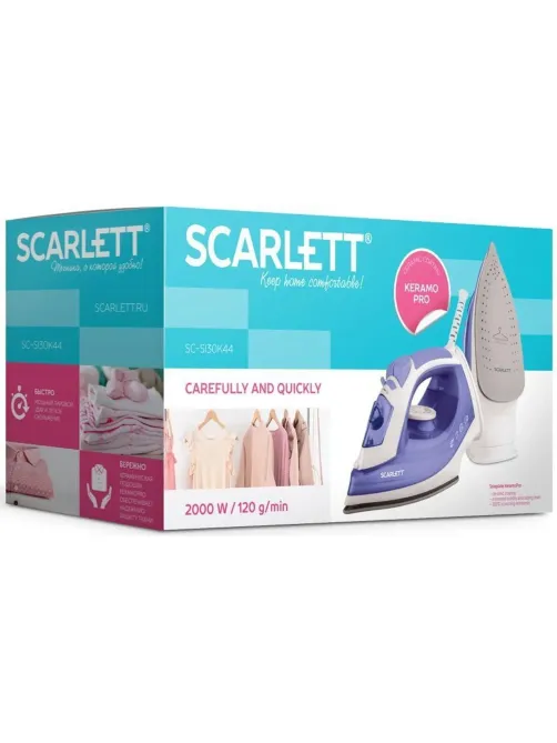 Утюг SCARLETT SC-SI30K44, керамика, 2000Вт, лиловый