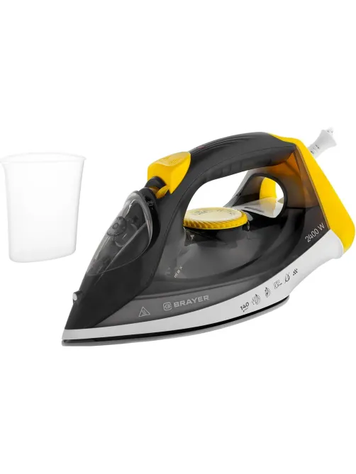 Утюг Brayer BR4003GY 2400Вт,керам,пар 140 г/мин,антикапля,разбрызг,330 мл