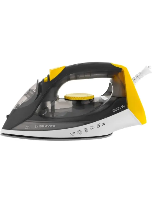 Утюг Brayer BR4003GY 2400Вт,керам,пар 140 г/мин,антикапля,разбрызг,330 мл