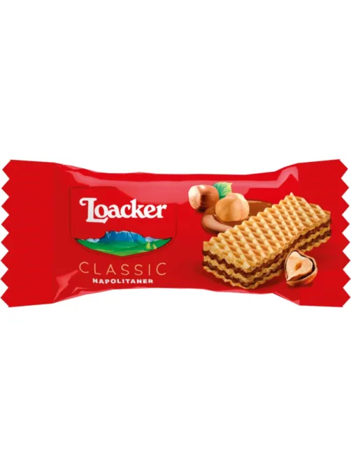 Вафли Loacker минис наполитанер, 3,2гx204шт/уп