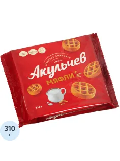 Вафли Акульчев Мяфли, 310г