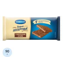 Вафли Коломенский Шоколадный крем, глубокого рифления, 90г