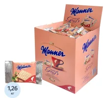Вафли Manner Julius Meinl c ореховым кремом, 300 шт/уп (88716)