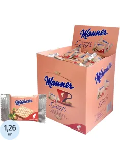 Вафли Manner Julius Meinl c ореховым кремом, 300 шт/уп (88716)