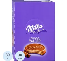 Вафли Milka с начинкой с какао покрытые молоч шоколадом, 30штx30г