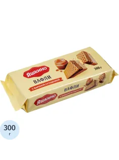 Вафли Яшкино 300г С вар.сгущенкой, ЯВ162