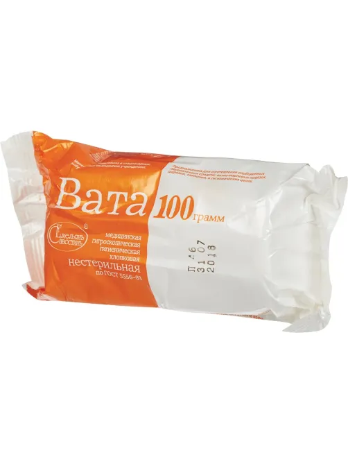 Вата гигиен. нестер. 100г 150шт/уп Емельянъ Савостинъ ШК0140