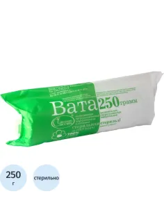 Вата хирург. стер. 250г ШК0959