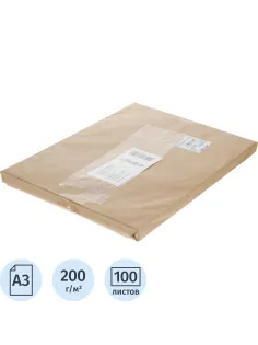 Ватман (бумага чертежная) Гознак Спб, пачка 100л, 297х420, 200 гр