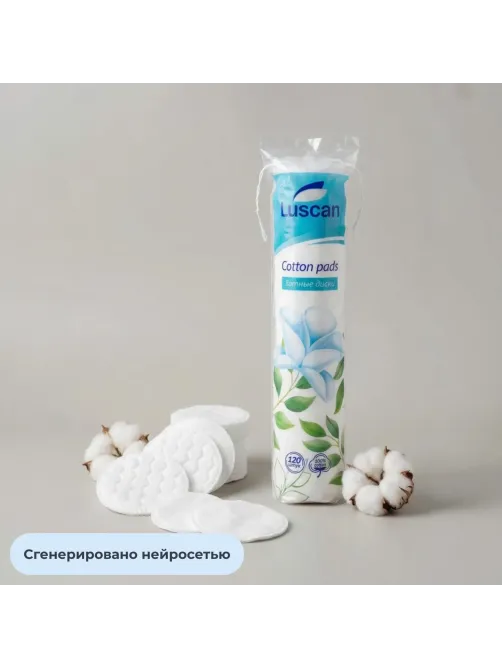 Диски ватные Luscan двусторонние 120шт/уп