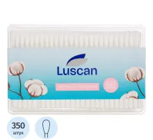 Палочки ватные Luscan   пластик. моноблок 350шт/уп