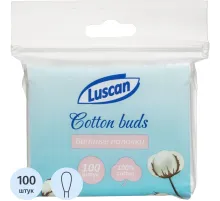 Палочки ватные Luscan zip-пакет 100шт/уп