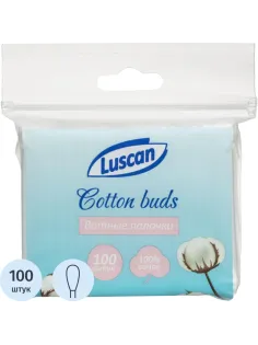 Палочки ватные Luscan zip-пакет 100шт/уп