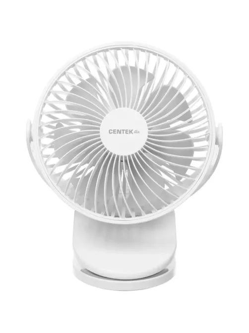 Вентилятор Centek CT-5045,настольный,аккум.1800мАч/5Вт/ 4ск/Клипса/Таймер8ч