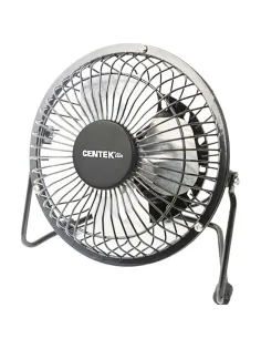 Вентилятор настольный Centek CT-5040 Black (черный) 2.5Вт,USB,14см,металл