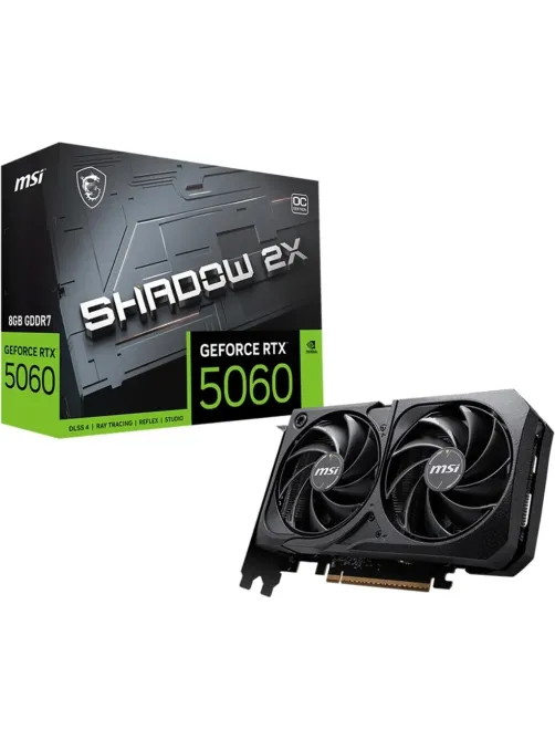 Видеокарта MSI RTX 5060 SHADOW 2X OC 8GB GDDR7 128bit 3xDP HDMI 2FAN