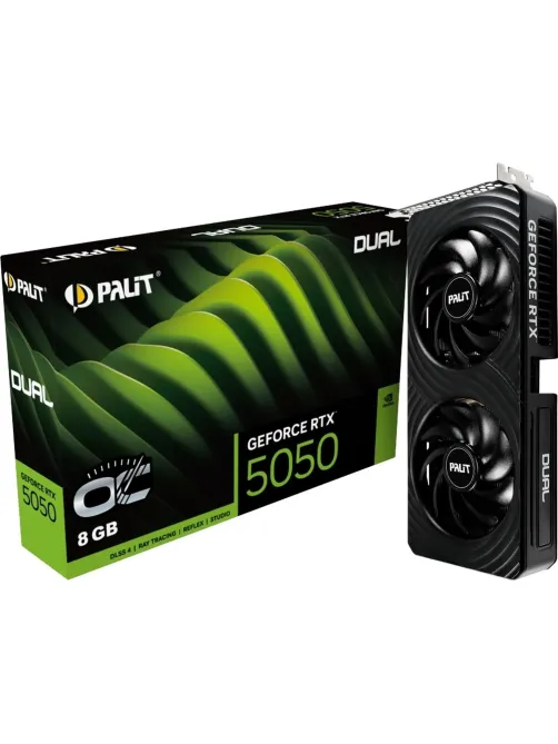 Видеокарта Palit RTX 5050 DUAL OC 8GB 3xDP HDMI(NE65050S19P1-GB2070D)