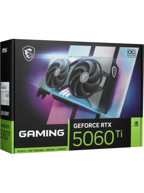 Видеокарта MSI RTX 5060 Ti 8G GAMING OC, HDMI, DPx3, 8Gb, GDDR7